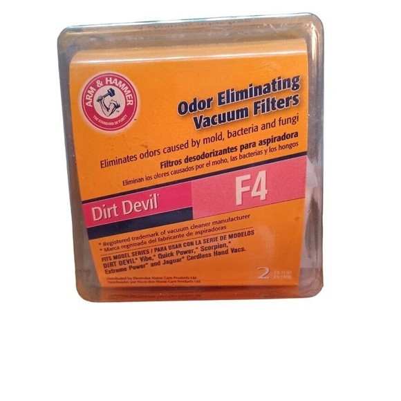 Arm & Hammer Dirt Devil F4 Vacuum Filters Odor Eliminating NEW 1 Pack-2 Filters - Picture 1 of 5
